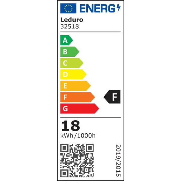 Lamp LEDURO Power consumption 18 Watts Luminous flux 1800 Lumen 3000 K 220-240V Beam angle 180 degrees 32518 - Image 2