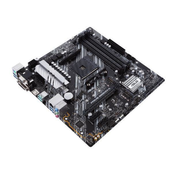 Mainboard ASUS AMD B550 SAM4 MicroATX Memory DDR4 Memory slots 4 2xPCI-Express 3.0 1x 1xPCI-Express 4.0 16x 2xM.2 1x15pin D-sub 1xDVI-D 1xHDMI 6xUSB 3.2 1xPS/2 1xRJ45 3xAudio port PRIMEB550M-A - Image 3