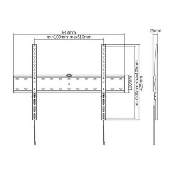 TV SET ACC WALL MOUNT 37-70"/WM-70F-01 GEMBIRD - Image 2