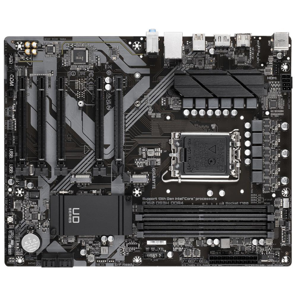 Mainboard GIGABYTE Intel B760 Express LGA1700 ATX Memory DDR4 Memory slots 4 4xPCI-Express 3.0 1x 1xPCI-Express 4.0 16x 2xM.2 1xHDMI 1xDisplayPort 4xUSB 2.0 1xUSB 3.2 1xUSB-C 1xPS/2 1xRJ45 3xAudio port B760DS3HDDR4 - Image 5