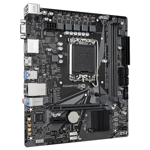 Mainboard GIGABYTE Intel H610 LGA1700 Micro-ATX Memory DDR4 Memory slots 2 1xPCI-Express 3.0 1x 1xPCI-Express 4.0 16x 1xM.2 1x15pin D-sub 1xHDMI 2xDisplayPort 4xUSB 2.0 2xUSB 3.2 1xPS/2 1xRJ45 3xAudio port H610MS2HV3DDR4 - Image 3