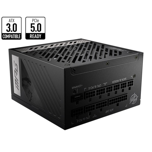 Power Supply MSI 1000 Watts Efficiency 80 PLUS GOLD PFC Active MPGA1000GPCIE5