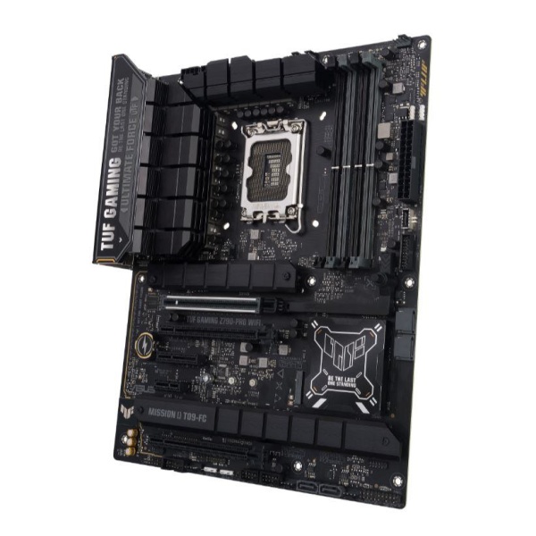 Mainboard ASUS Intel Z790 LGA1700 ATX Memory DDR5 Memory slots 4 1xPCI-Express 3.0 1x 1xPCI-Express 3.0 16x 1xPCI-Express 4.0 4x	 1xPCI-Express 4.0 16x 1xPCI-Express 5.0 16x 4xM.2 1xHDMI 1xDisplayPort 6xUSB 3.2 2xUSB-C 1xOptical S/PDIF 1xRJ45 5xAudio port TUFGAMINGZ790-PROWIFI - Image 4