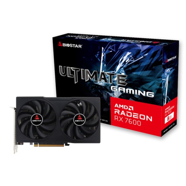 Graphics Card BIOSTAR AMD Radeon RX 7600 8 GB GDDR6 128 bit PCIE 4.0 16x GPU 2250 MHz Dual Slot Fansink 1xHDMI 3xDisplayPort VA7606RM81