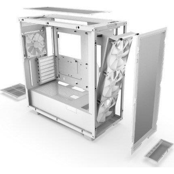 CASE MIDITOWER ATX W/O PSU/WHITE H7 FLOW RGB NZXT - Image 3