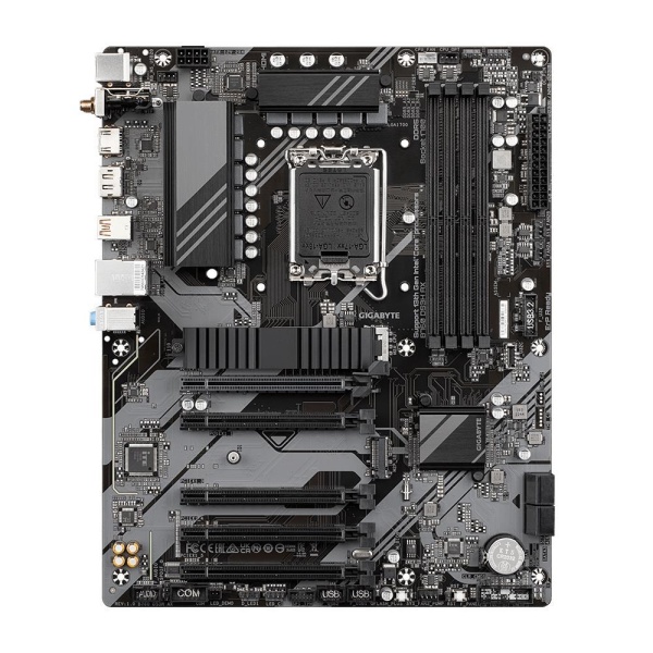 Mainboard GIGABYTE Intel B760 Express LGA1700 ATX Memory DDR5 Memory slots 4 4xPCI-Express 3.0 1x 1xPCI-Express 4.0 16x 2xM.2 1xHDMI 1xDisplayPort 2xAudio-In 1xAudio-Out 4xUSB 2.0 1xUSB 3.2 1xUSB-C 1xPS/2 1xRJ45 2xRF-Out B760DS3HAX1.1 - Image 2