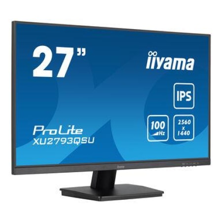 LCD Monitor IIYAMA 27" Business Panel IPS 2560x1440 16:9 100Hz Matte 1 ms Speakers Tilt Colour Black XU2793QSU-B6 - Image 2