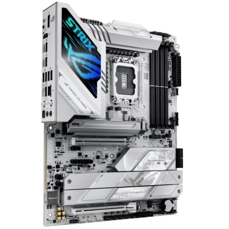Mainboard ASUS Intel Z890 LGA1851 ATX Memory DDR5 Memory slots 4 1xPCI-Express 4.0 16x 1xPCI-Express 5.0 16x 5xM.2 1xHDMI 1xDisplayPort 1xAudio-In 1xAudio-Out 2xUSB 3.0 5xUSB 3.1 1xUSB-C 2xUSB-C w/Thunderbolt 1xOptical S/PDIF 1xRJ45 ROGSTRIXZ890-AGAMWIFI - Image 3