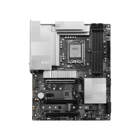 Mainboard MSI Intel Z890 LGA1851 ATX Memory DDR5 Memory slots 4 1xPCI-Express 4.0 1x 2xPCI-Express 4.0 4x	 1xPCI-Express 5.0 16x 4xM.2 1xHDMI 1xDisplayPort 4xUSB 2.0 3xUSB 3.2 1xUSB-C 1xUSB-C w/Thunderbolt 1xPS/2 1xRJ45 3xAudio port PROZ890-PWIFI - Image 2