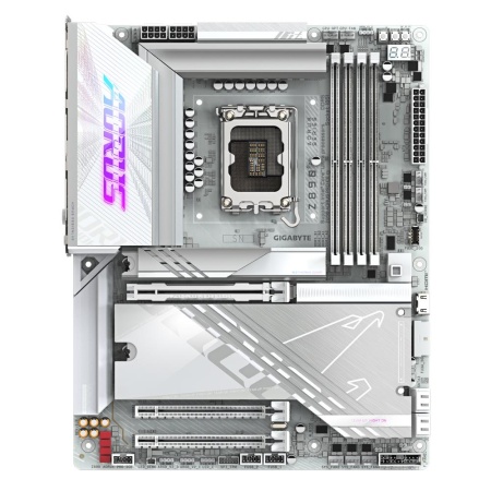 Mainboard GIGABYTE Intel Z890 LGA1851 ATX Memory DDR5 Memory slots 4 1xPCI-Express 4.0 1x 1xPCI-Express 4.0 4x	 1xPCI-Express 5.0 16x 5xM.2 4xUSB 2.0 6xUSB 3.2 2xUSB-C w/Thunderbolt 1xOptical S/PDIF 1xRJ45 2xAudio port Z890AORUSPROICE - Image 2