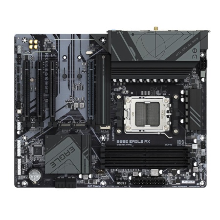 Mainboard GIGABYTE AMD B650 SAM5 ATX Memory DDR5 Memory slots 4 1xPCI-Express 16x 3xPCI-Express 3.0 16x 3xM.2 2xHDMI 1xDisplayPort 6xUSB 2.0 2xUSB 3.2 1xUSB-C 1xRJ45 3xAudio port B650EAGLEAX1.1 - Image 6