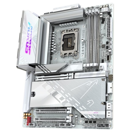 Mainboard GIGABYTE Intel Z890 LGA1851 ATX Memory DDR5 Memory slots 4 1xPCI-Express 4.0 1x 1xPCI-Express 4.0 4x	 1xPCI-Express 5.0 16x 5xM.2 4xUSB 2.0 6xUSB 3.2 2xUSB-C w/Thunderbolt 1xOptical S/PDIF 1xRJ45 2xAudio port Z890AORUSPROICE - Image 4