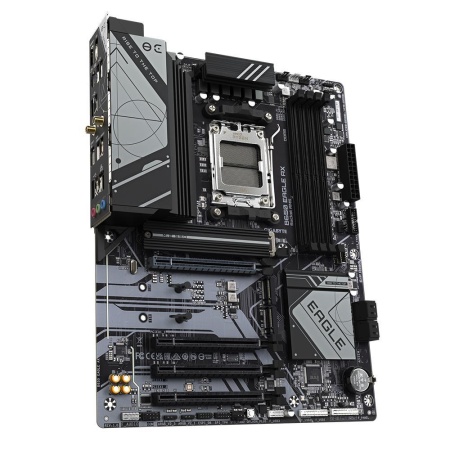 Mainboard GIGABYTE AMD B650 SAM5 ATX Memory DDR5 Memory slots 4 1xPCI-Express 16x 3xPCI-Express 3.0 16x 3xM.2 2xHDMI 1xDisplayPort 6xUSB 2.0 2xUSB 3.2 1xUSB-C 1xRJ45 3xAudio port B650EAGLEAX1.1 - Image 3