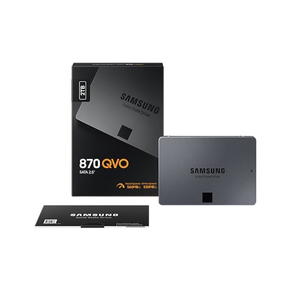 SSD SAMSUNG 870 QVO 2TB SATA 3.0 Write speed 530 MBytes/sec Read speed 560 MBytes/sec TBW 720 TB MTBF 1500000 hours MZ-77Q2T0BW - Image 10