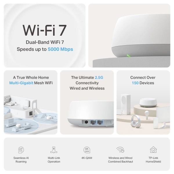 WRL MESH ROUTER 3600MBPS/DECO BE25(3-PACK) TP-LINK - Image 3