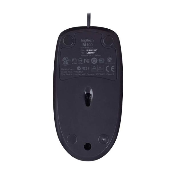 MOUSE USB OPTICAL B100/BLACK OEM 910-003357 LOGITECH - Image 4