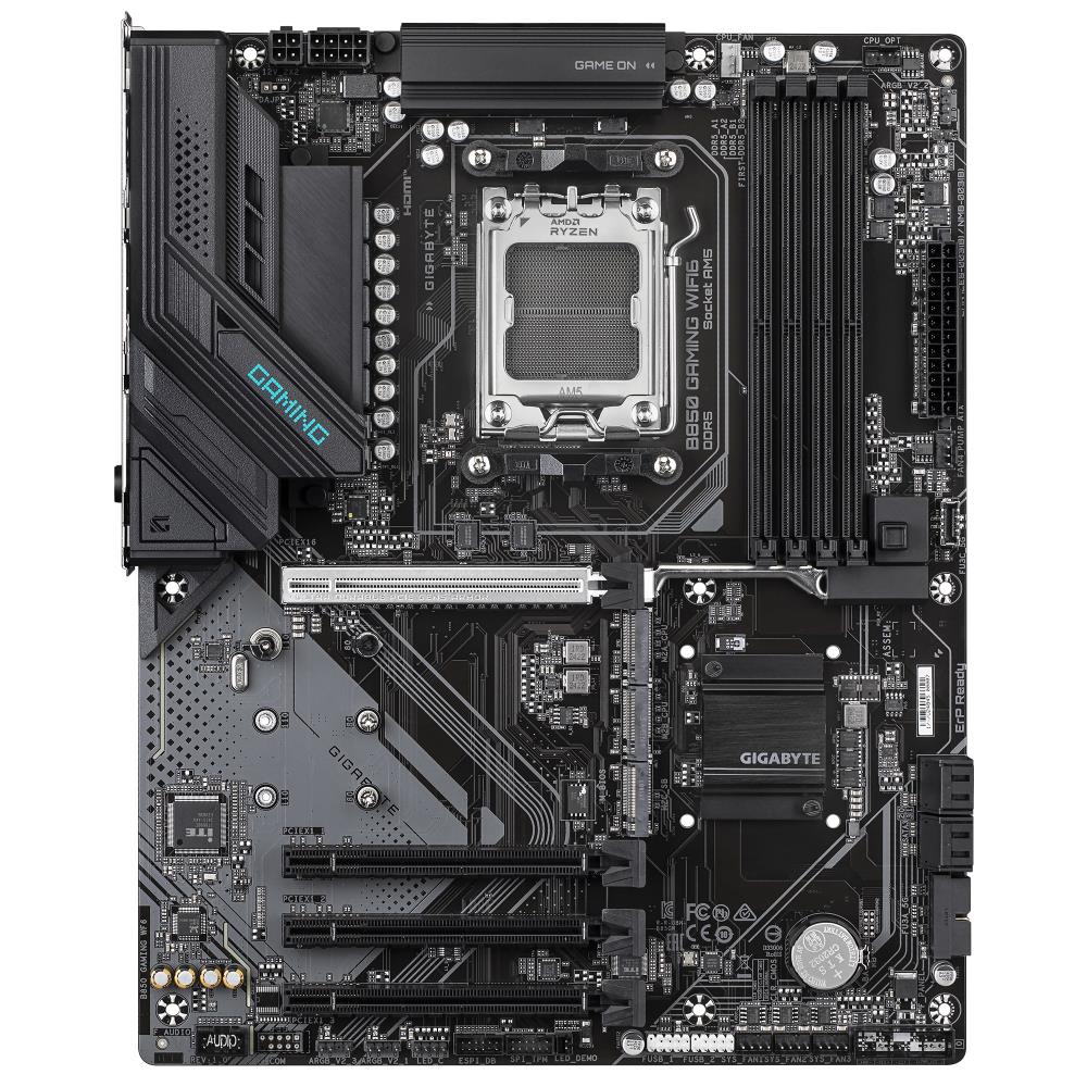 Mainboard GIGABYTE AMD B850 SAM5 ATX Memory DDR5 Memory slots 4 4xPCI-Express 16x 3xM.2 1xHDMI 1xDisplayPort 1xAudio-In 1xAudio-Out 1xMicrophone 4xUSB 2.0 4xUSB 3.2 1xUSB-C 1xPS/2 1xRJ45 B850GAMINGWF6 - Image 4