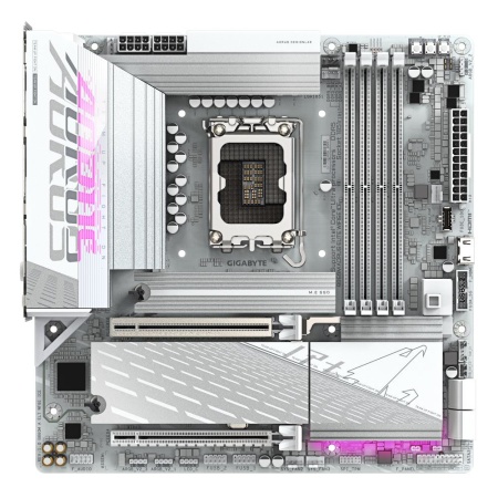 Mainboard GIGABYTE Intel B860 Express LGA1851 Micro-ATX Memory DDR5 1xPCI-Express 16x 3xM.2 1xHDMI 1xDisplayPort 4xUSB 2.0 6xUSB 3.2 1xUSB-C 1xOptical S/PDIF 1xRJ45 2xAudio port B860MAELTWF6EICE1.0 - Image 2