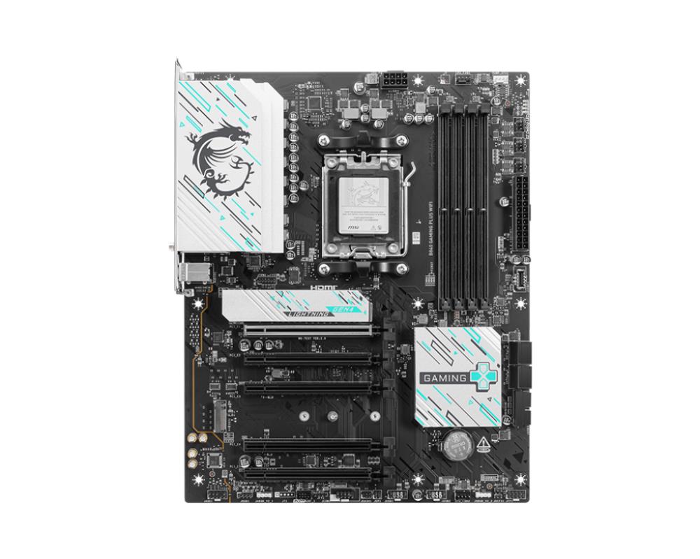 Mainboard MSI AMD B840 SAM5 ATX Memory slots 4 5xPCI-Express 16x 2xM.2 1xHDMI 1xAudio-In 1xAudio-Out 1xMicrophone 4xUSB 2.0 3xUSB 3.2 1xUSB-C 1xRJ45 B840GAMINGPLUSWIFI - Image 2