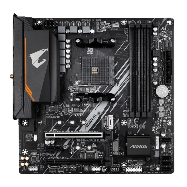 Mainboard GIGABYTE AMD B550 SAM4 Micro-ATX Memory DDR4 Memory slots 4 1xPCI-Express 3.0 1x 1xPCI-Express 3.0 4x 1xPCI-Express 4.0 16x 2xM.2 1xDVI-D 1xHDMI 4xUSB 2.0 4xUSB 3.2 1xPS/2 1xRJ45 3xAudio port B550MAORUSELITEAX1.3