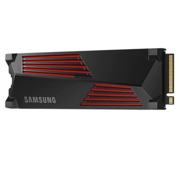 SSD SAMSUNG 990 PRO with Heatsink 4TB M.2 PCIe Gen4 NVMe TLC Write speed 6900 MBytes/sec Read speed 7450 MBytes/sec TBW 2400 TB MTBF 1500000 hours MZ-V9P4T0CW - Image 2