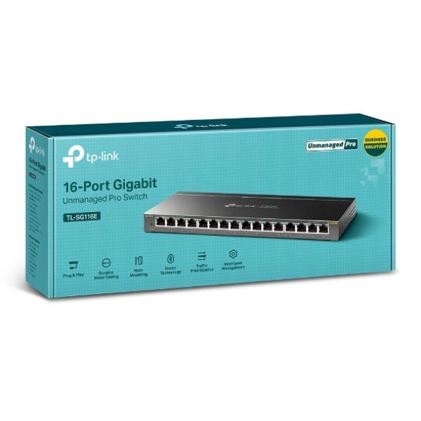Switch TP-LINK Desktop/pedestal 16x10Base-T / 100Base-TX / 1000Base-T TL-SG116E - Image 3