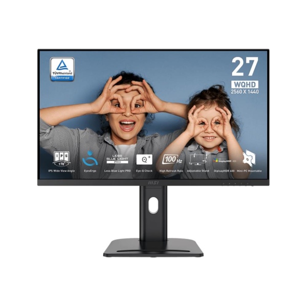 LCD Monitor MSI PRO MP273QP E2 27" Business Panel IPS 2560x1440 16:9 100Hz Matte 1 ms Speakers Swivel Pivot Height adjustable Tilt Colour Black PROMP273QPE2