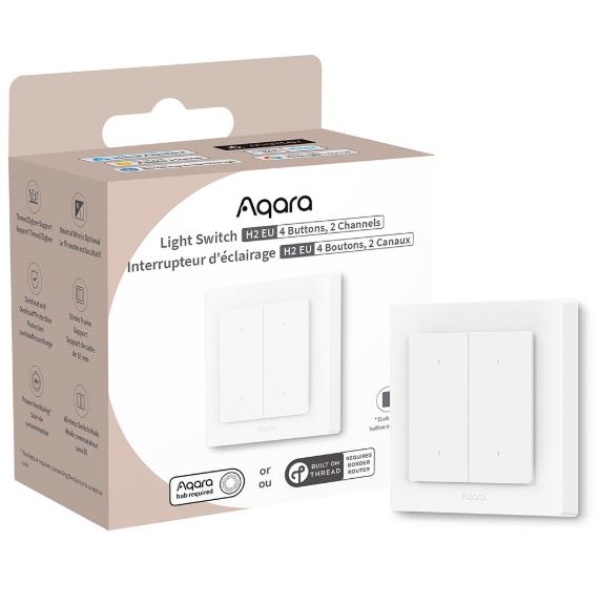 SMART HOME LIGHT SWITCH H2/WS-K08D AQARA