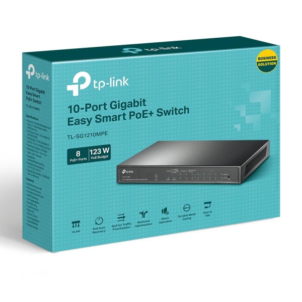 Switch TP-LINK TL-SG1210MPE Desktop/pedestal 9x10Base-T / 100Base-TX / 1000Base-T 1x10/100/1000BASE-T/SFP combo PoE+ ports 8 123 Watts TL-SG1210MPE - Image 6