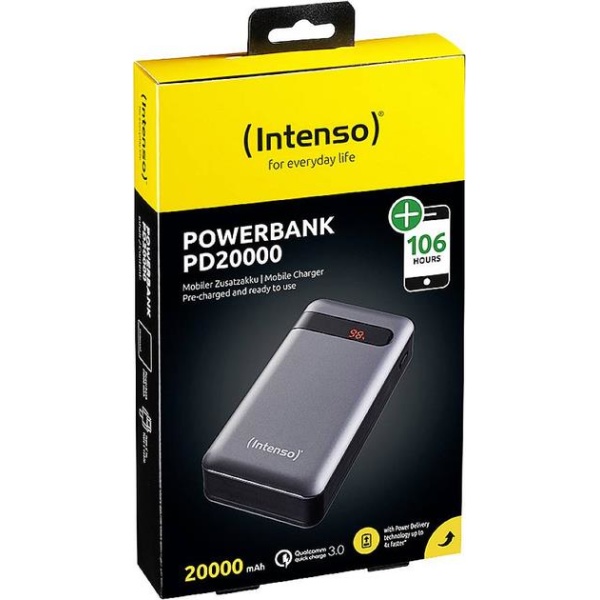 POWER BANK USB 20000MAH QC3.0/ANTHRACITE PD20000 INTENSO - Image 4