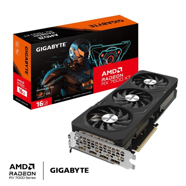 Graphics Card GIGABYTE AMD Radeon RX 7600 XT 16 GB GDDR6 PCIE 4.0 16x Triple slot Fansink 2xHDMI 2xDisplayPort R76XTGAMINGOC-16GD1.1 - Image 9