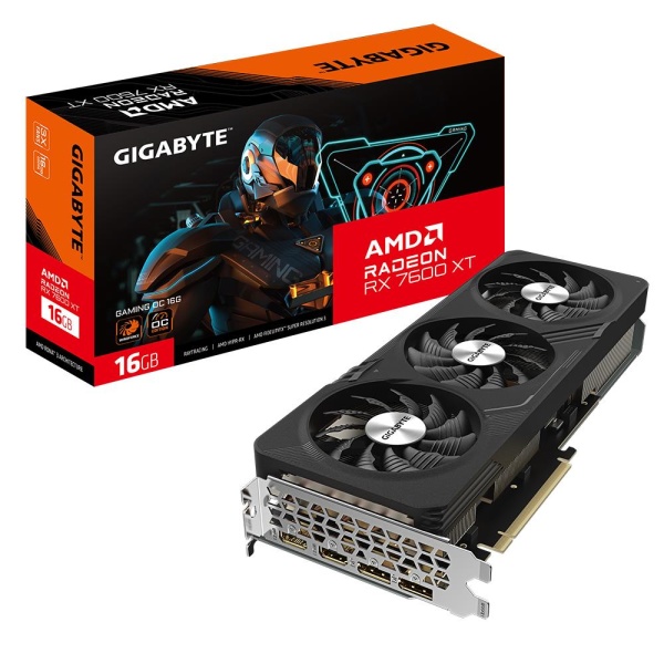 Graphics Card GIGABYTE AMD Radeon RX 7600 XT 16 GB GDDR6 PCIE 4.0 16x Triple slot Fansink 2xHDMI 2xDisplayPort R76XTGAMINGOC-16GD1.1