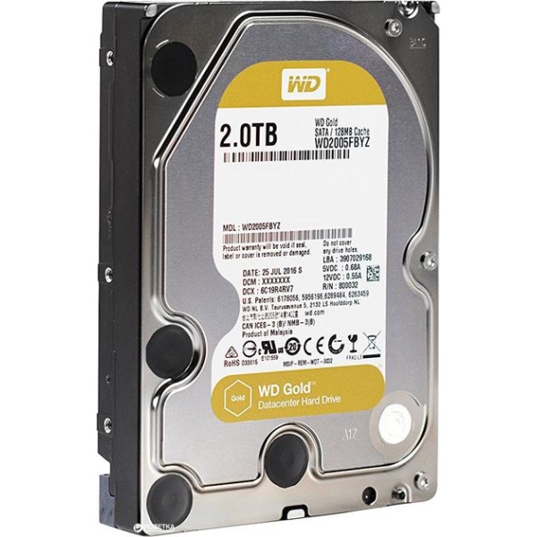 HDD WESTERN DIGITAL Gold 2TB SATA 3.0 128 MB 7200 rpm 3,5" WD2005FBYZ - Image 3