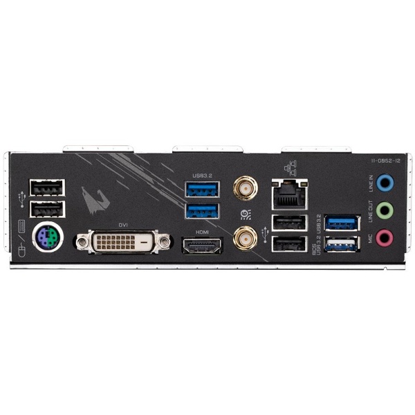 Mainboard GIGABYTE AMD B550 SAM4 Micro-ATX Memory DDR4 Memory slots 4 1xPCI-Express 3.0 1x 1xPCI-Express 3.0 4x 1xPCI-Express 4.0 16x 2xM.2 1xDVI-D 1xHDMI 4xUSB 2.0 4xUSB 3.2 1xPS/2 1xRJ45 3xAudio port B550MAORUSELITEAX1.3 - Image 4