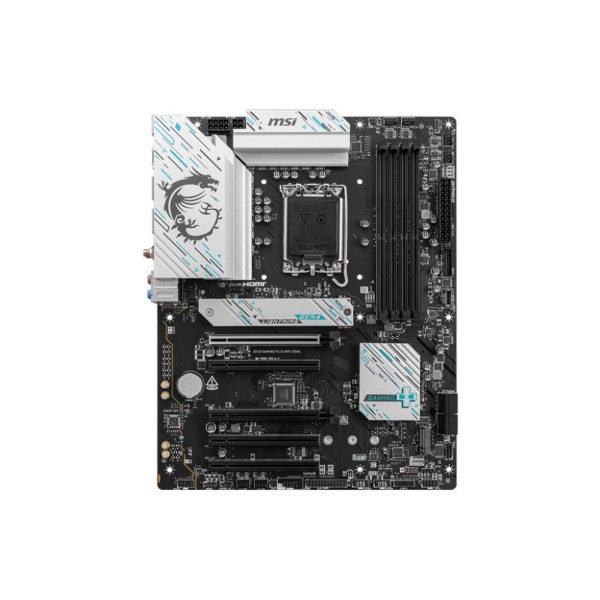 Mainboard MSI Intel B760 Express LGA1700 ATX Memory DDR4 Memory slots 4 5xPCI-Express 5.0 16x 2xM.2 1xHDMI 1xDisplayPort 4xUSB 2.0 2xUSB 3.2 1xUSB-C 1xPS/2 1xOptical S/PDIF 1xRJ45 5xAudio port B760GAMPLUSWIFIDDR4 - Image 2