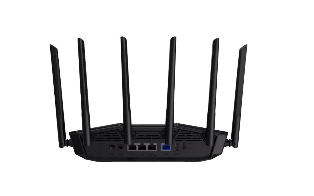 Wireless Router ASUS Router 6500 Mbps Mesh Wi-Fi 6 Wi-Fi 7 IEEE 802.11a IEEE 802.11b IEEE 802.11g IEEE 802.11ac IEEE 802.11ax USB 3.2 3x2.5GbE 1x2.5GbE Number of antennas 6 TUFGAMINGBE6500 - Image 2