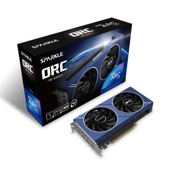 Graphics Card SPARKLE Intel Arc A750 8 GB GDDR6 256 bit PCIE 4.0 16x Dual Slot Fansink 1xMini-DVI 3xDisplayPort SA750C-8GOC