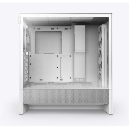Case NZXT H5 FLOW RGB 2024 MidiTower Case product features Transparent panel Not included ATX EATX MicroATX MiniITX Colour White CC-H52FW-R1 - Image 2