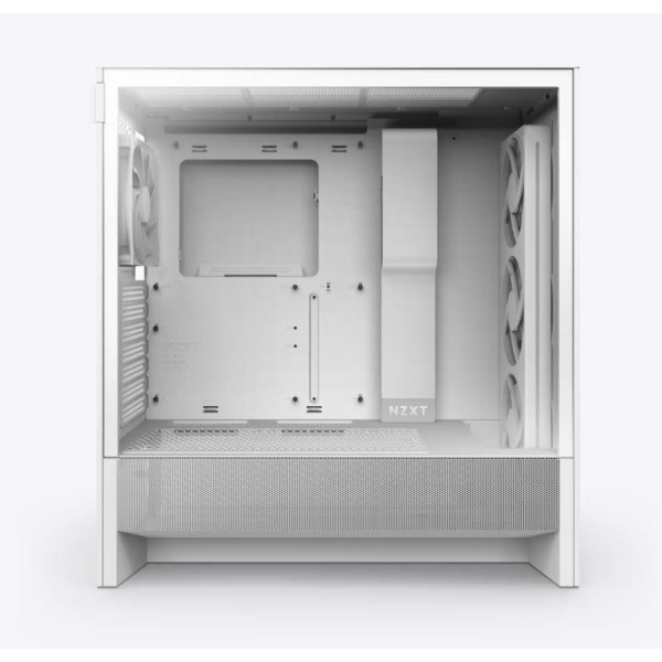 Case NZXT H5 FLOW RGB 2024 MidiTower Case product features Transparent panel Not included ATX EATX MicroATX MiniITX Colour White CC-H52FW-R1 - Image 2