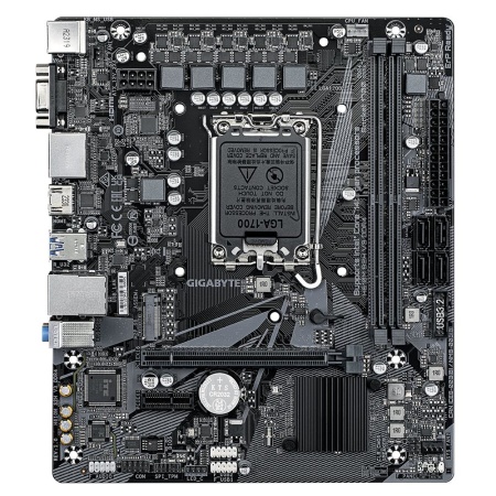 Mainboard GIGABYTE Intel H610 LGA1700 Micro-ATX Memory DDR4 Memory slots 2 1xPCI-Express 3.0 1x 1xPCI-Express 4.0 16x 1xM.2 1x15pin D-sub 1xHDMI 2xDisplayPort 4xUSB 2.0 2xUSB 3.2 1xPS/2 1xRJ45 3xAudio port H610MS2HV3DDR4 - Image 2