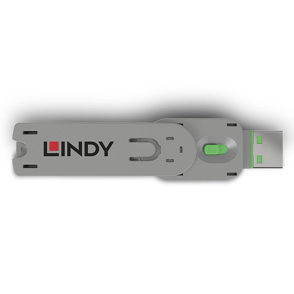 USB PORT BLOCKER KEY/GREEN 40621 LINDY - Image 2