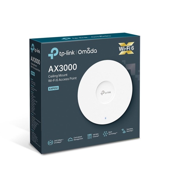 Access Point TP-LINK Omada 2976 Mbps IEEE 802.11a/b/g IEEE 802.11n IEEE 802.11ac IEEE 802.11ax 1xRJ45 EAP650 - Image 5