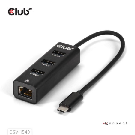 I/O HUB USB-C 3PORT/CSV-1549 CLUB3D - Image 3