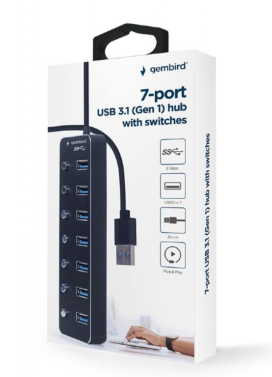 I/O HUB USB3 7PORT/UHB-U3P7P-01 GEMBIRD - Image 4