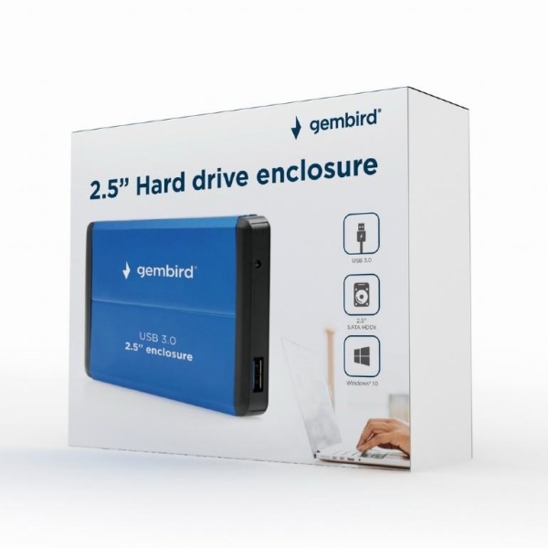HDD CASE EXT. USB3 2.5"/BLUE EE2-U3S-2-B GEMBIRD - Image 4