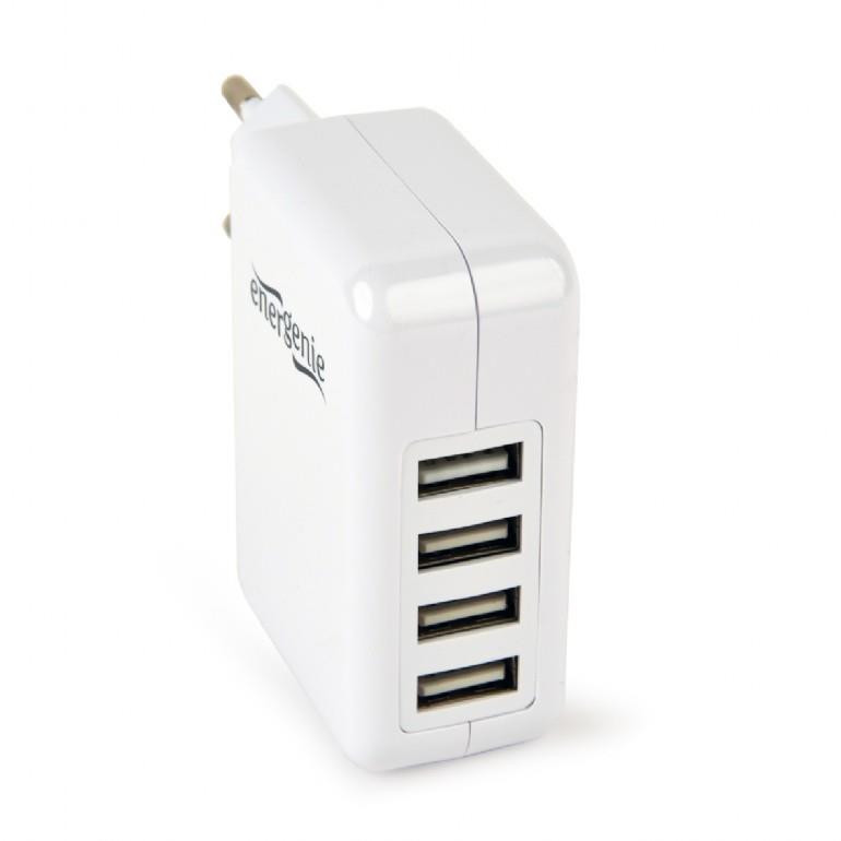 CHARGER USB UNIVERSAL WHITE/4PORT EG-U4AC-02 GEMBIRD - Image 3