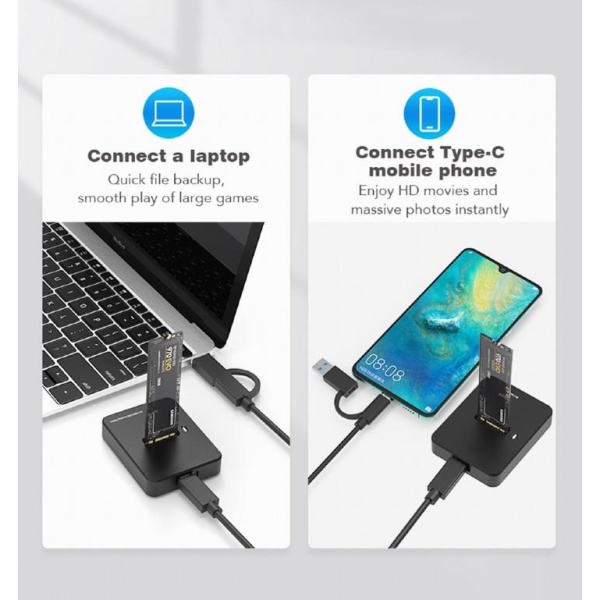 SSD ACC DOCK STATION USB-C M.2/DD-U3M2 GEMBIRD - Image 4