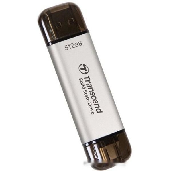 External SSD TRANSCEND ESD310 512GB USB-C USB 3D NAND Write speed 900 MBytes/sec Read speed 1050 MBytes/sec TS512GESD310S - Image 2