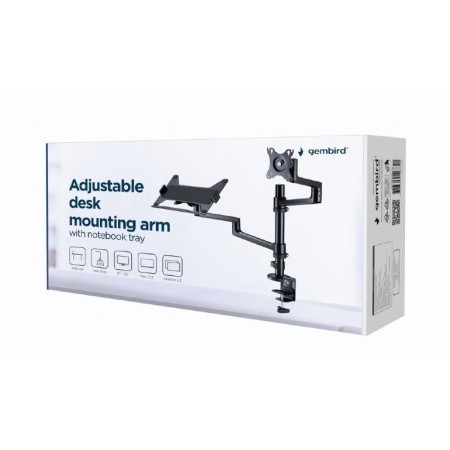 DISPLAY ACC MOUNTING ARM/NB TRAY MA-DA-04 GEMBIRD - Image 5
