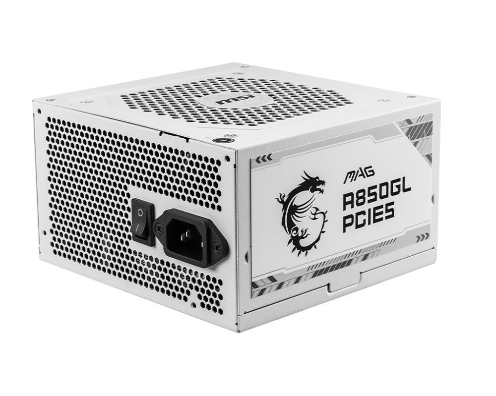 Power Supply MSI 850 Watts Efficiency 80 PLUS GOLD PFC Active MAGA850GLPCIE5WHITE - Image 4